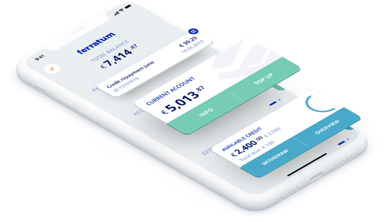 Vmesnik mobilne aplikacije prikazuje funkcije za upravljanje osebnih financ in orodja za proračun